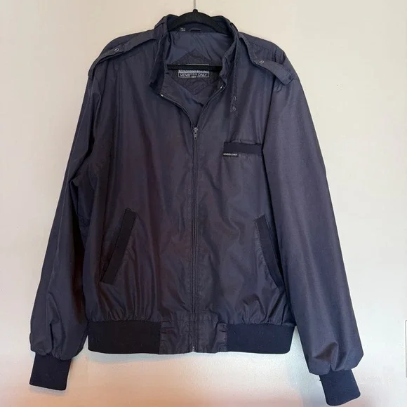 VTG Members Only Jacket Navy Blue XXT Lightweight Bomber Zip Up Classic Mens - Picture 1 of 10